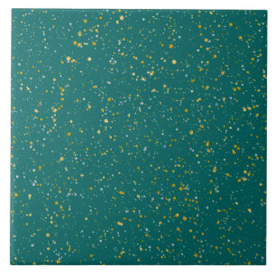 Eleganter Confetti-Raum - aquamarines Grün u. Fliese