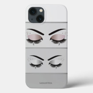 Eleganter Cooler, moderner Grau gestreift, Lashes Case-Mate iPhone Hülle