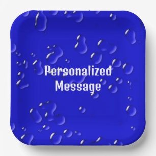 Eleganter Cooler, Personalisierter, weißer Regenfa Pappteller