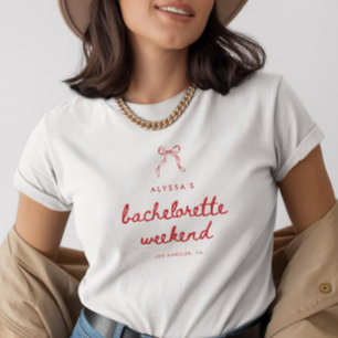 Eleganter Coquette-Schleife Benutzerdefiniertes Ju T-Shirt