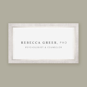 Eleganter Counselor und Therapist leicht grau Visitenkarte
