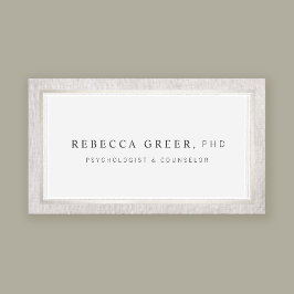Eleganter Counselor und Therapist leicht grau Visitenkarte