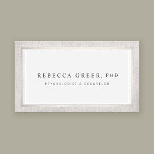 Eleganter Counselor und Therapist leicht grau Visitenkarte