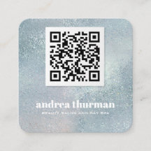 Eleganter Crystal Blue perlenirisierender QR CODE