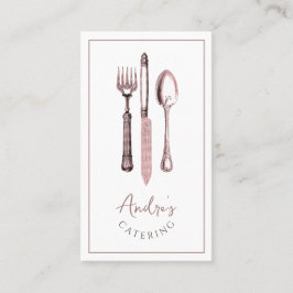 Eleganter Cutlery Logo-Catering Visitenkarte