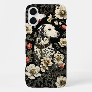 Eleganter Dalmatiner im Stil von William Morris iPhone 16 Plus Hülle