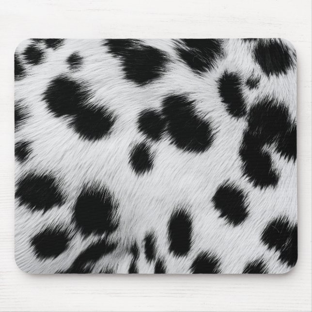 Eleganter Dalmatiner-Kunstfell-Musterposter Mousepad (Vorne)