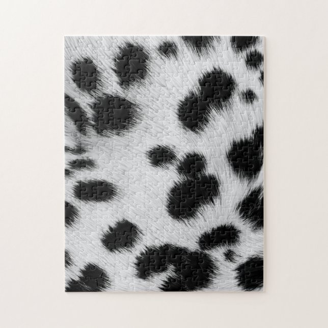 Eleganter Dalmatiner-Kunstfell-Musterposter Puzzle (Vertikal)