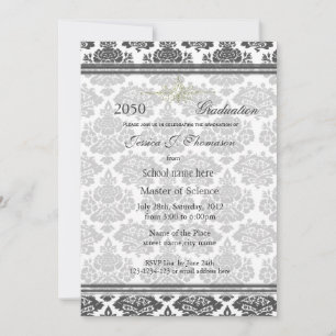 Eleganter Damask Abschluss mit hoher Leistung Einladung