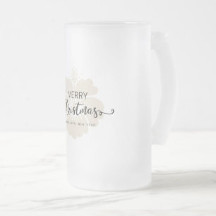 Eleganter Damask Weihnachtsgeschmack Mattiert Gl Mattglas Bierglas
