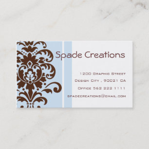 Eleganter Damast - besonders angefertigt Visitenkarte