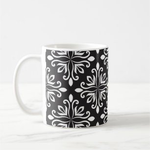 Eleganter Damast: Florales Art Deco Kaffeetasse