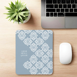 Eleganter Damast-Regency-Geometrischer Kadettengra Mousepad