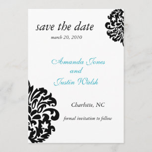 eleganter Damast Save the Date
