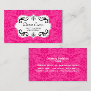 Eleganter Damast und Wirbel Visitenkarte