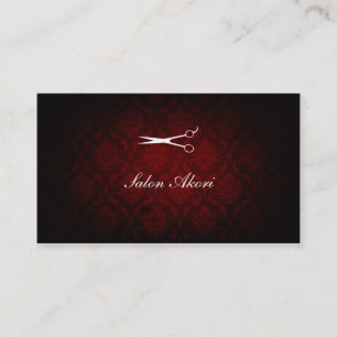 eleganter Damasthaar-Stylist Hairstylistsmaragd Visitenkarte