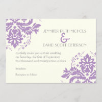 Eleganter Damastlavender, grau, Elfenbeinhochzeit