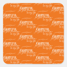 Eleganter dankbarer Erntedank Herbstorn Quadratischer Aufkleber