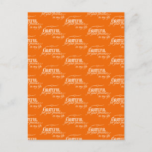 Eleganter dankbarer Thanksgiving-Herbst Orange Postkarte