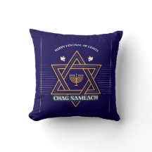 Eleganter Davidstern-Hanukka-Kissen