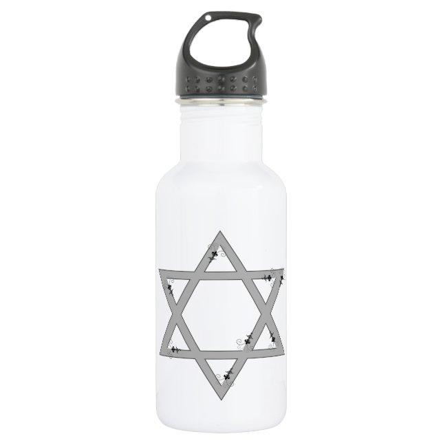 eleganter Davidstern Trinkflasche (Vorderseite)