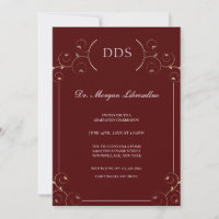 Eleganter DDS Gold Burgundy Abschluss