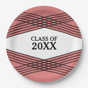 Eleganter Deko Red Abschluss Paper Teller