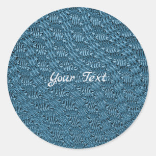 Eleganter dekorativer Blue Classic Round Sticker