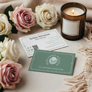 Eleganter dekorativer Rahmen Feminine Rose Visitenkarte