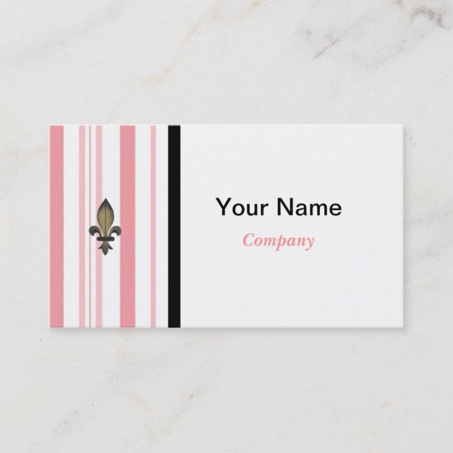 Eleganter Designer Business Card in Lachs Visitenkarte (Vorderseite)