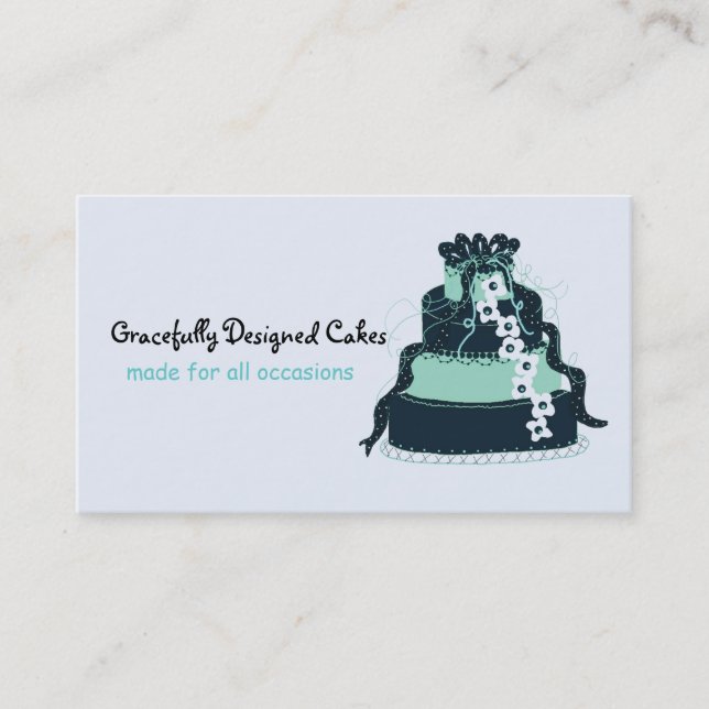 Eleganter Designer Cake Visitenkarte (Vorderseite)