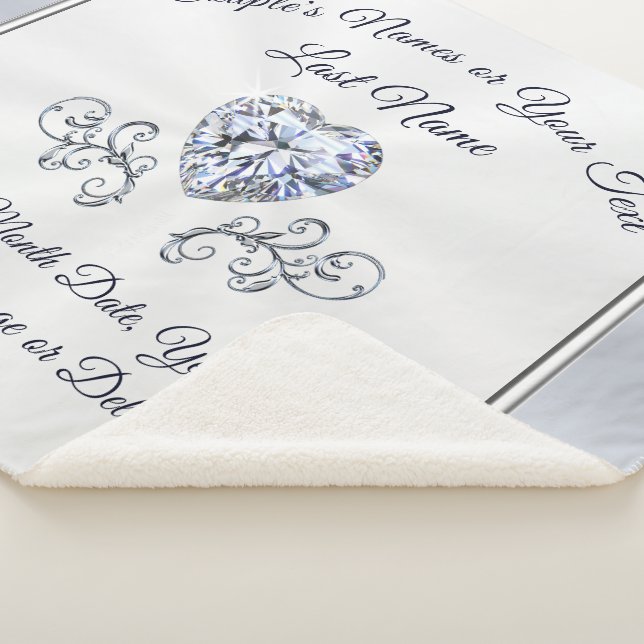 Eleganter Diamant-personalisierte Sherpadecke (3/4)