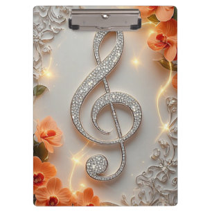 Eleganter Diamant-Schlüsselanhänger in Form eines  Klemmbrett
