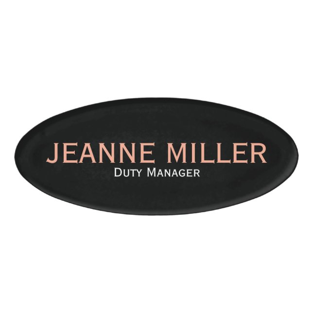 Eleganter Dienstleiter Namenschild (Vorderseite)