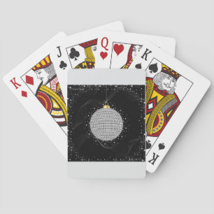 Eleganter Disco-Kugel-Weihnachtsschmuck Spielkarten