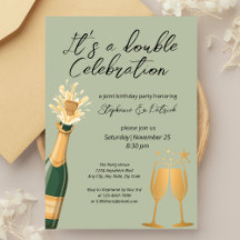 Eleganter Doppelfeier Grüner Geburtstag