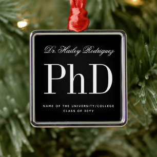 Eleganter Dr. phil. Doktor der Philosophie Abschlu Ornament Aus Metall