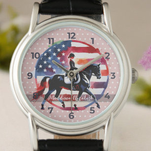 Eleganter Dressurreiter  Armbanduhr