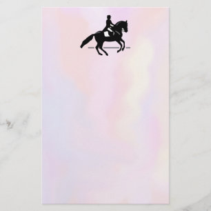 Eleganter Dressurreiter auf einem Aquarellplatz Briefpapier