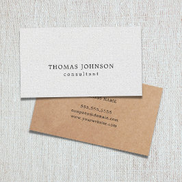 Eleganter DRUCKKraft Texture White Consultant Visitenkarte