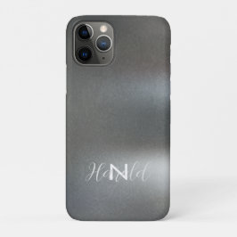 Eleganter dunkelgrauer Markenname aus gebürstetem  Case-Mate iPhone Hülle