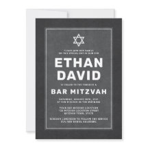 Eleganter dunkelgrauer Stern von David Bar mitzvah