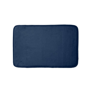 Eleganter dunkelmarineblauer schlichter moderner C Badematte