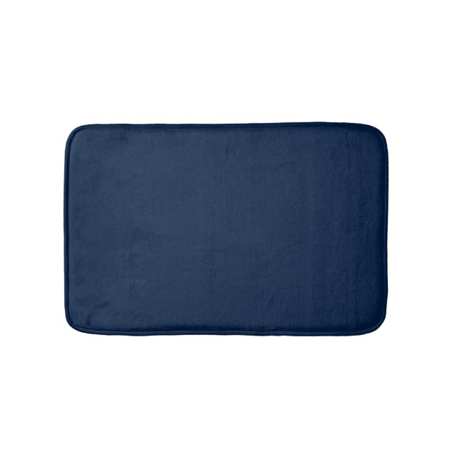 Eleganter dunkelmarineblauer schlichter moderner C Badematte (Vorderseite)