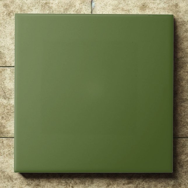 Eleganter dunkler Olive Green Akzent Fliese (Von Creator hochgeladen)