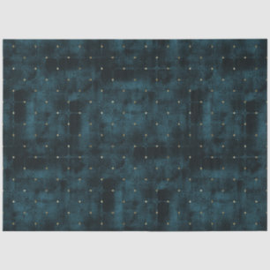 Eleganter dunkler Teal-Samt mit goldenen Punkten L Seidenpapier