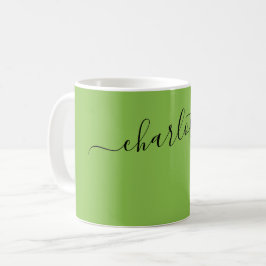 Eleganter Dunkler Zitronen-Limonen-Farbname Person Kaffeetasse