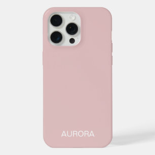 Eleganter Dusty Blush personalisierter Name - iPhone 15 Pro Max Hülle