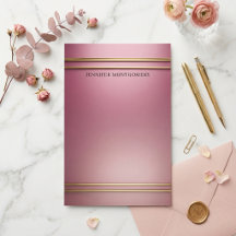 Eleganter Dusty Rose Farbverlauf Goldfolie Streife