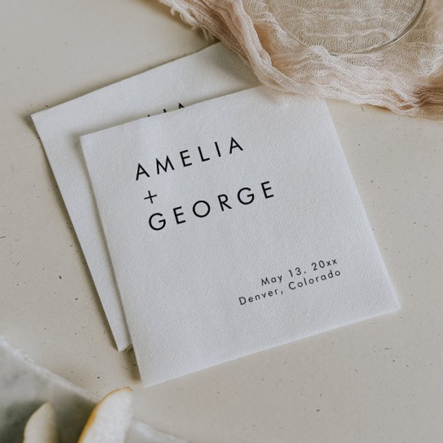 Eleganter einfacher Cocktail an der Hochzeitsempfe Serviette (Von Creator hochgeladen)